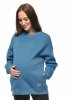 MijaCulture - 3 in 1 oversize maternity and nursing sweatshirt Miley M020 Petrol Blue